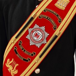 Marching Band Drum Major Baldric Sash Miniature Drumsticks