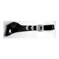 Black PVC Leather Piper...