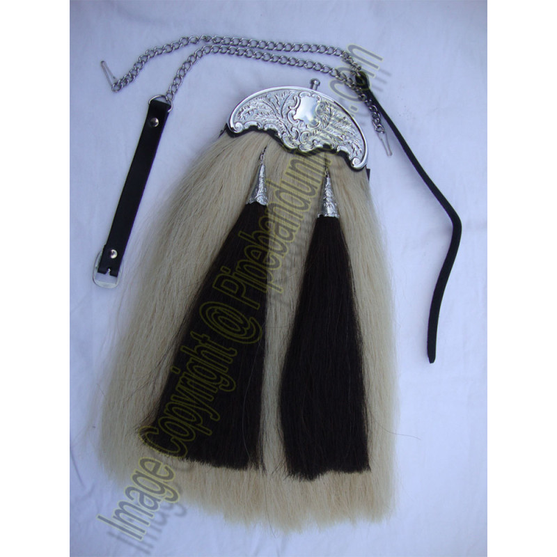 Pipers Drummers Military/Regimental Horse Hair Leather Sporran