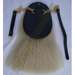 Pipers Drummers Military/Regimental Horse Hair Leather Sporran