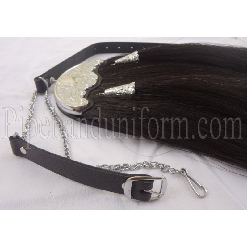 Pipers Drummers Military Horse Hair Leather Sporran