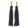 Navy Blue Bell Lyre Tassels