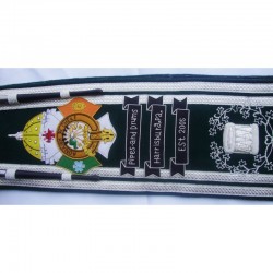 Dark Green Pipe Band Drum Major Custom Baldric Sash