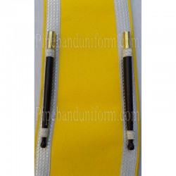 Yellow Plain Pipe Band Drum Major Baldric Sash