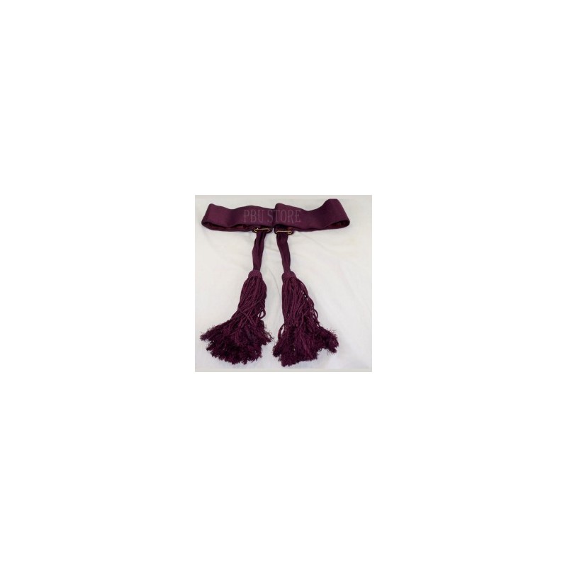 Ceremonial Burgundy Waist Belt Sash