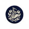 Hand Embroidered Pipe Major Bagpipe Badge