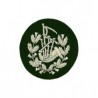Hand Embroidered Pipe Major Bagpipe Badge