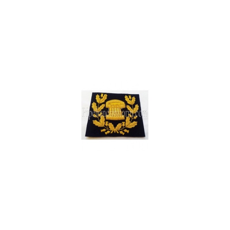 Pipe Band Drum Major Embroidery Badge