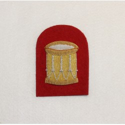 Hand Embroidered Pipe Band Drum  Badge