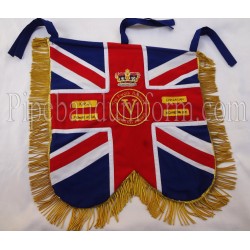 Blue Union Jack Hand Embroidered Banner