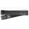 Black Leather Embossed Thistle Kilt  Belt