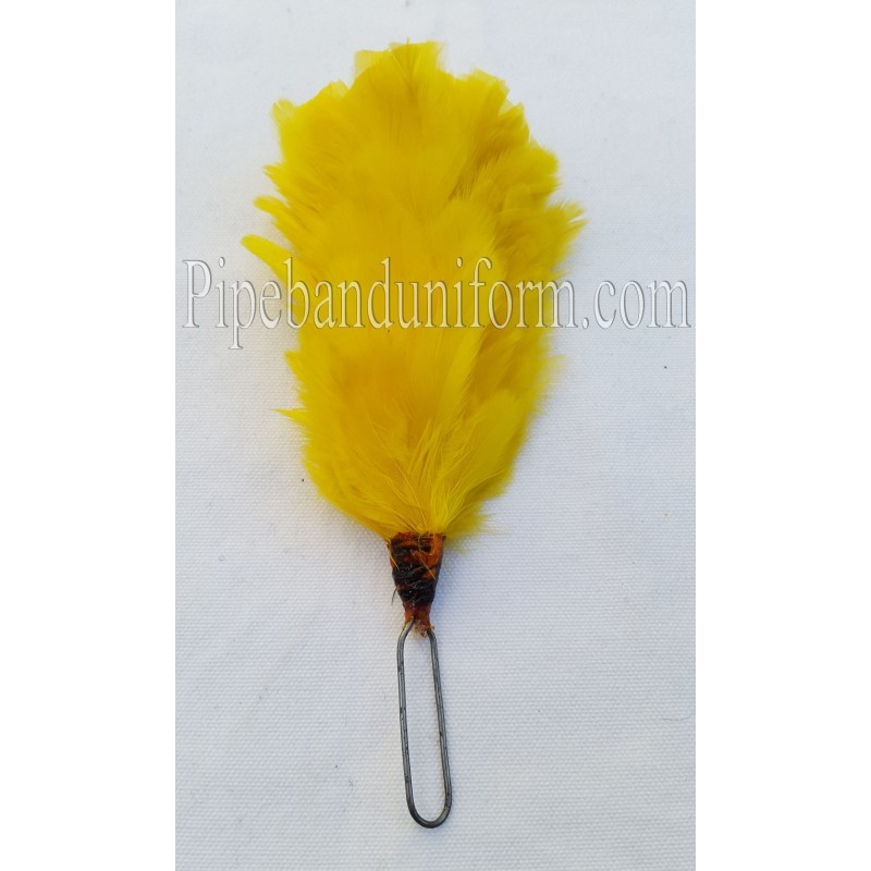 Yellow Feather Hats Hackle / Glengarry Plume