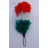 Orange - White - Green Feather Hackle / Plume