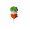 Green - White - Orange Feather Hats Hackle