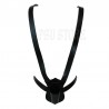 Double Strap Black Leather Flag Carrier Belt