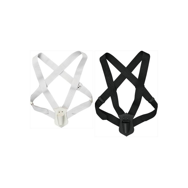 White Web Harness Double Flag Carrier Belt
