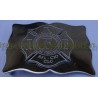 Firefighter Dept. Badge Leather Waist Belt Buckle