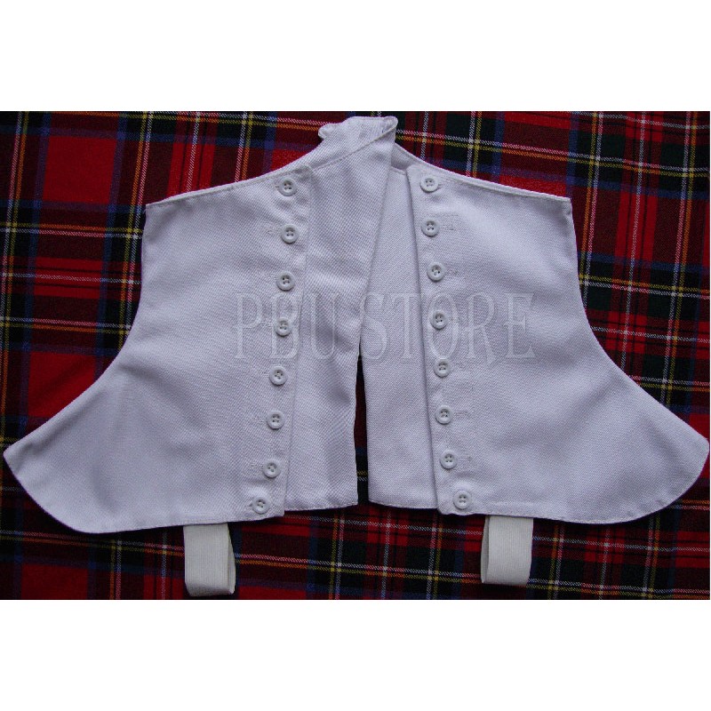Regimental Pipe Bands White Buttons Spats - Gaiters