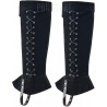 Medieval Black Faux Leather Long Spats / Gaiters