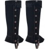 Medieval Black Faux Leather Long Spats / Gaiters